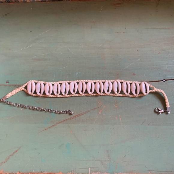 🧡 VTG Hippie Reversible Handmade Crochet Cowrie Sea Shell Choker - Cowrie Shell - Picture 6 of 9